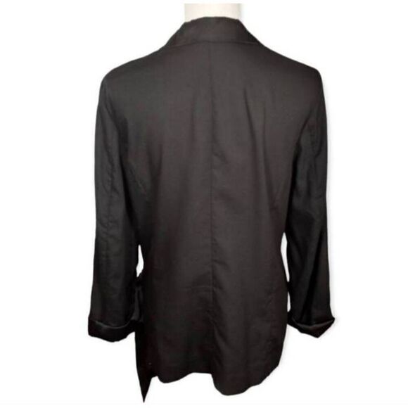 H&M CONSCIOUS COLLECTION BLACK WRAP BLAZER SZ.12 EUC. - Picture 5 of 10